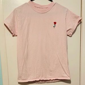 Riot Society Rose Embroidered T-Shirt